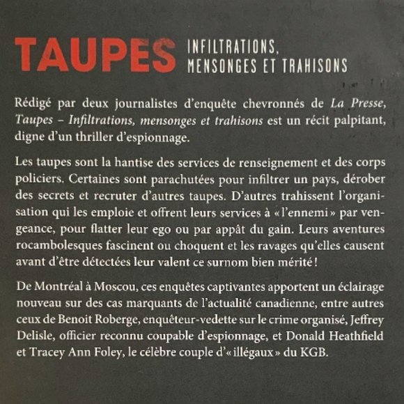 BOGO - TAUPES : Infiltrations, Mensonges et Trahisons, Paperback - Picture 4 of 5